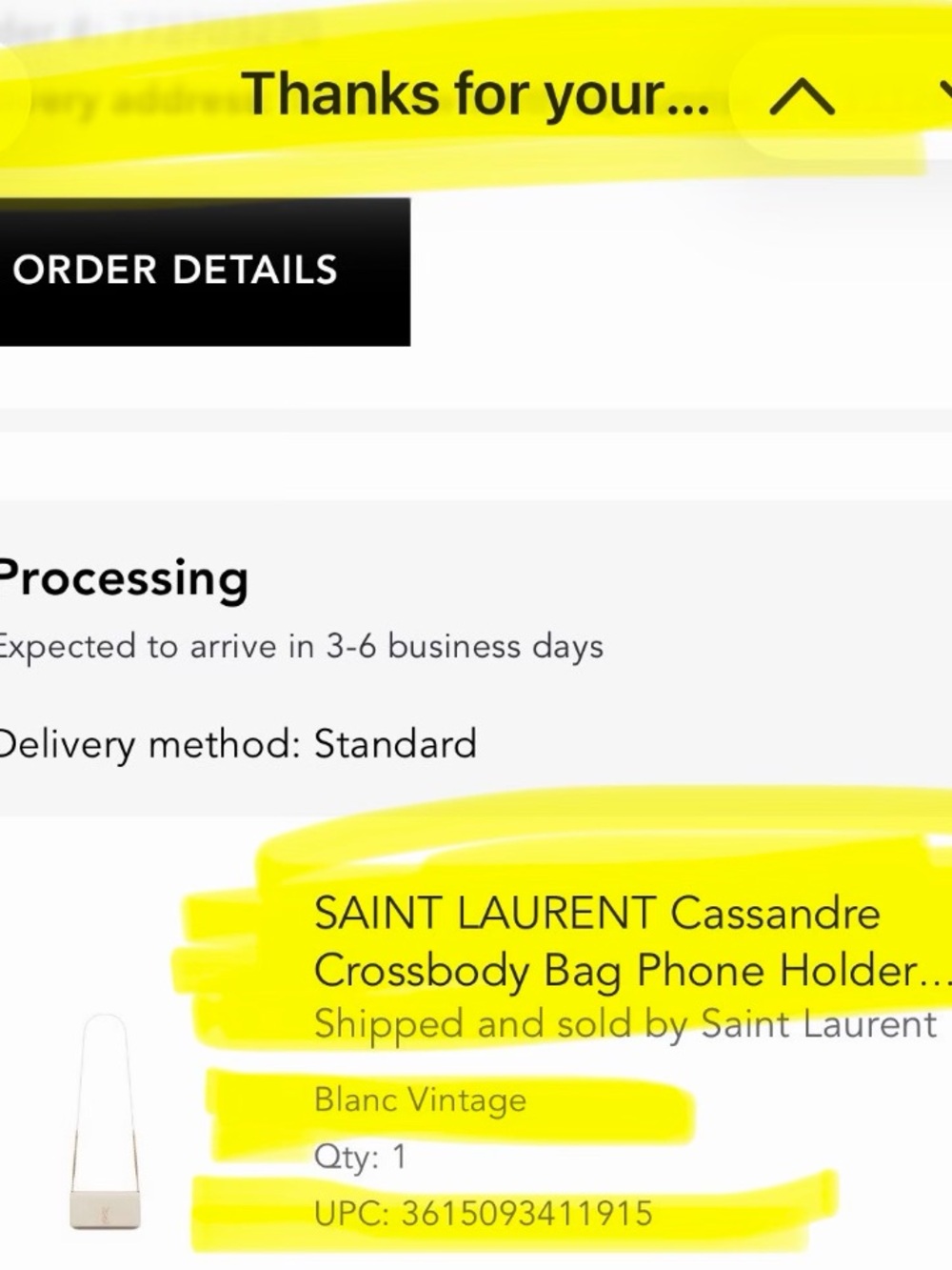 Yves Saint Laurent White Leather Chain bag/ phone holder with Gold YSL Logo - Picture 4 of 16